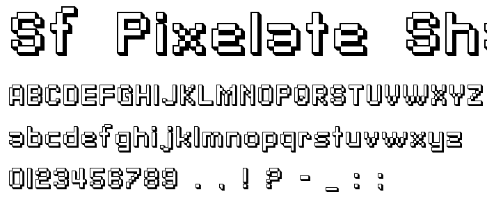 SF Pixelate Shaded font